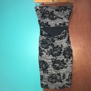 Strapless Windsor Mini dress, with slit in middle